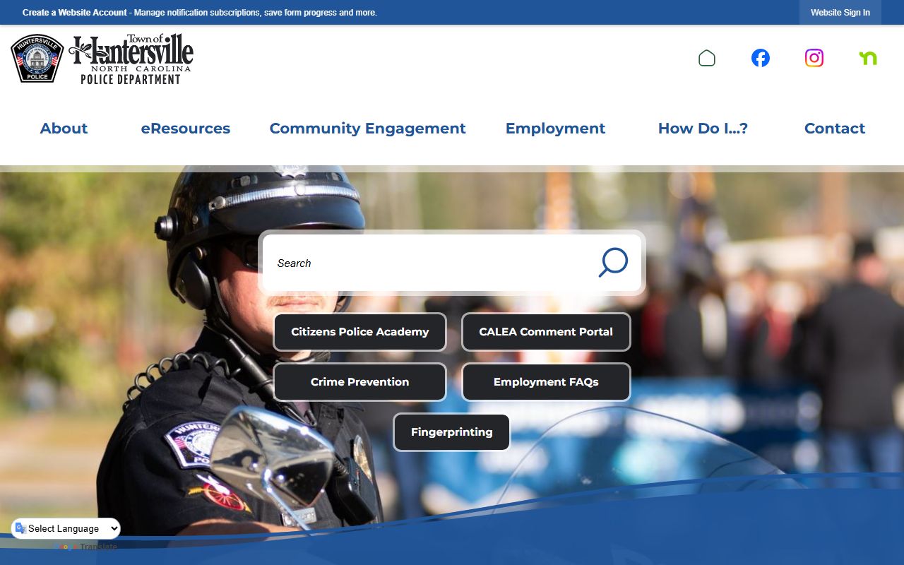 Huntersville Police Department arrest records and jail mugshots