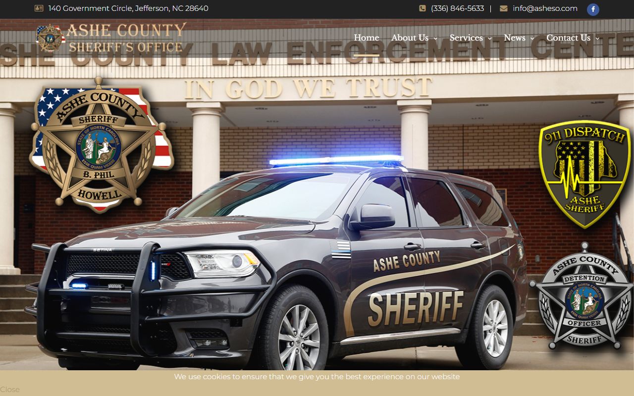 Ashe County jail mugshots and booking records from the Sheriff's Office in Jefferson