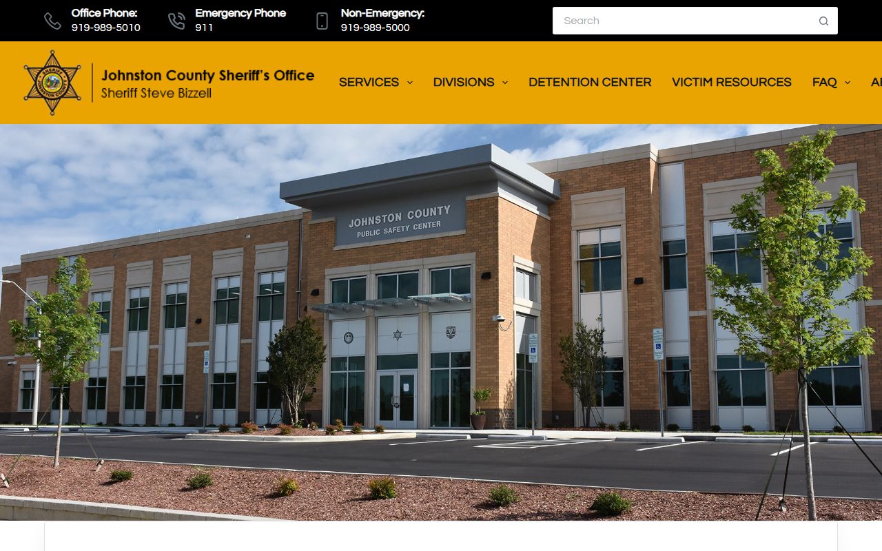 Johnston County jail mugshots and arrest records from the Sheriff's Office in Smithfield