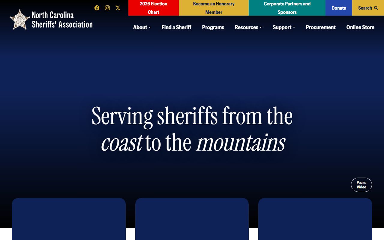North Carolina Sheriffs Association website for finding jail mugshots statewide